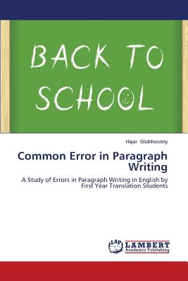 غلاف كتاب Common Error in Paragraph Writing