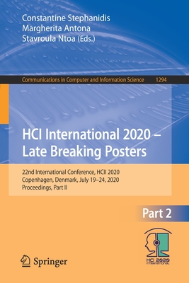 HCI International 2020 - Late Breaking Posters : 22nd International Conference, HCII 2020, Copenhagen, Denmark, July 19-24, 2020, Proceedings, Part II