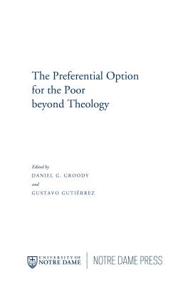 The Preferential Option for the Poor beyond Theology