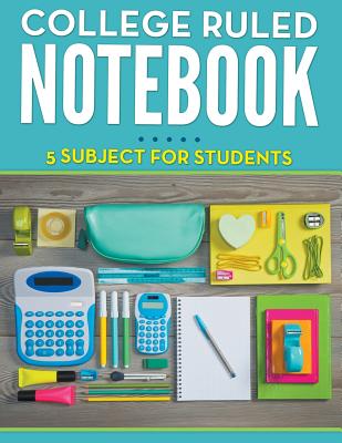 غلاف كتاب College Ruled Notebook - 5 Subject For Students