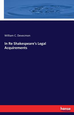 غلاف كتاب In Re Shakespeare's Legal Acquirements