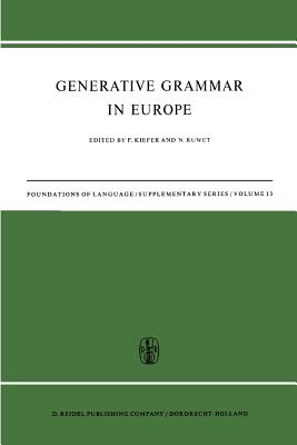 غلاف كتاب Generative Grammar in Europe