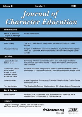 Journal of Character Education Vol 14 Issue 1 2018