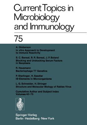 Current Topics in Microbiology and Immunology / Ergebnisse der Microbiologie und Immunitنtsforschung