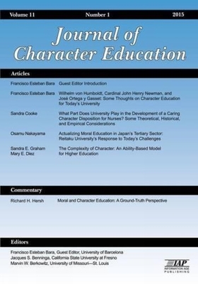 غلاف كتاب Journal of Research in Character Education, Volume 11, Number 1, 2015