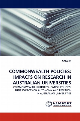 غلاف كتاب Commonwealth Policies: Impacts on Research in Australian Universities