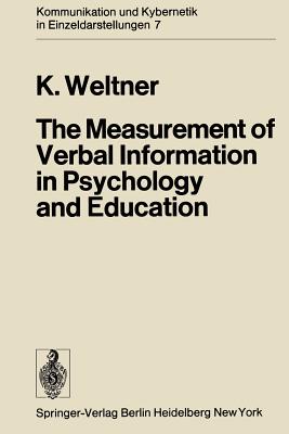 غلاف كتاب The Measurement of Verbal Information in Psychology and Education