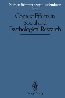 غلاف كتاب Context Effects in Social and Psychological Research