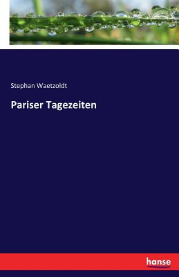 غلاف كتاب Pariser Tagezeiten