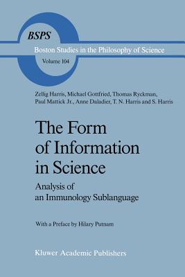 غلاف كتاب The Form of Information in Science: Analysis of an Immunology Sublanguage