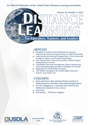 Distance Learning  Volume 18  Issue 4  2021