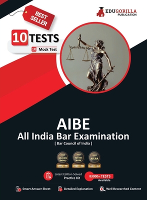 AIBE Book 2023 : All India Bar Examination Conducted by Bar Council of India - 10 Full Length Mock Tests (1000 Solved Questions) with Free Access to O