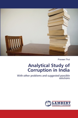 غلاف كتاب Analytical Study of Corruption in India
